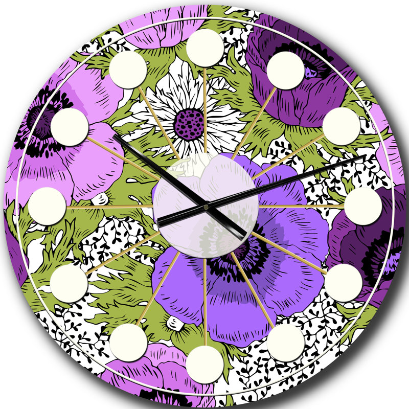 Horloge murale Mid-Century, Grand