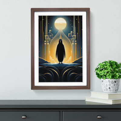 Penguin Art Deco - Framed Print