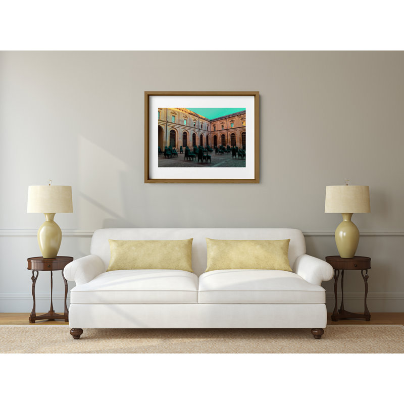 Take A Seat Print by Joseph Regan, 22" H x 26" W x 0.75" D, Walnut