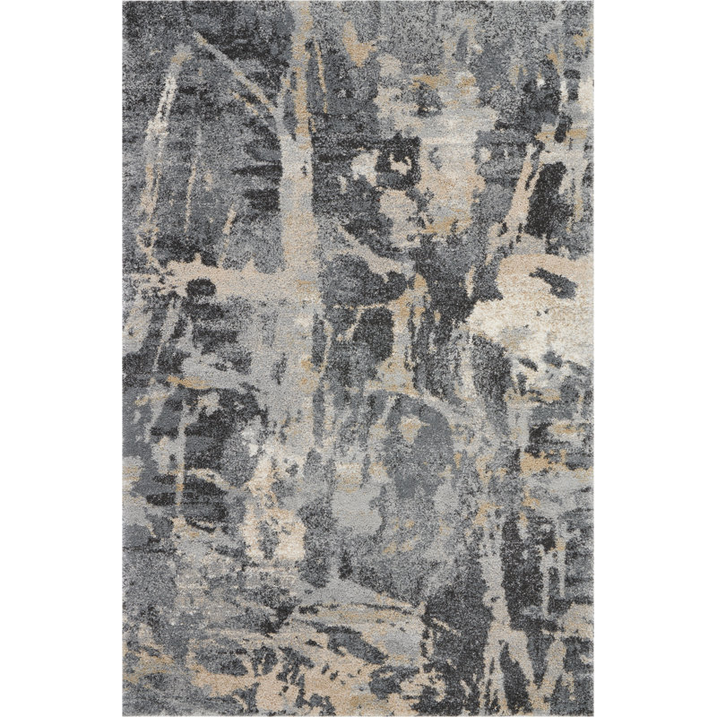Tapis gris Lashanda, Rectangle 4 pi x 6 pi