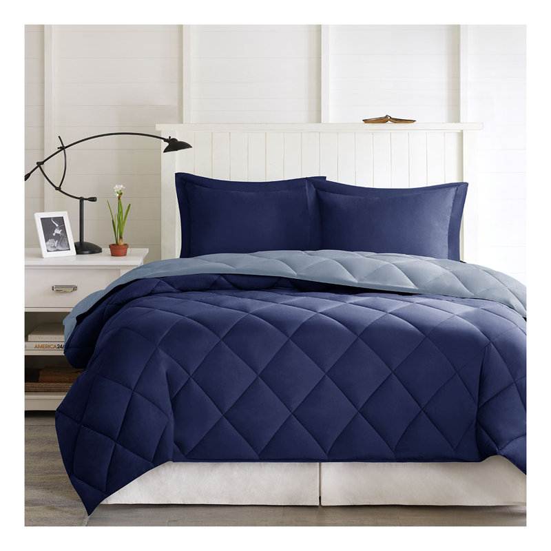 Ensemble d'édredon en duvet synthétique pour lit très grand Scotchgard, Édredon très grand et 2 taies décoratives stand
