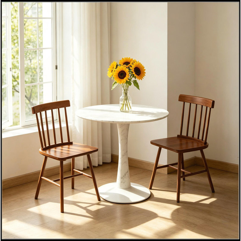 Chaises de salle à manger en bois confortables pour un style campagnard élégant (ensemble de 2)