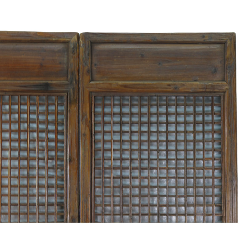Asian Classic Stained Wood Pivot Screen Doors