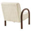 Lunet Faux Shearling Accent Armchair In Ecru-585063378