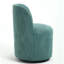 Fauteuil d'appoint pivotant en lin, tabouret de meuble-lavabo rond à dossier courbé, fauteuil d'appoint rembourré confortable pour coin-salon de chambre à coucher-132380253