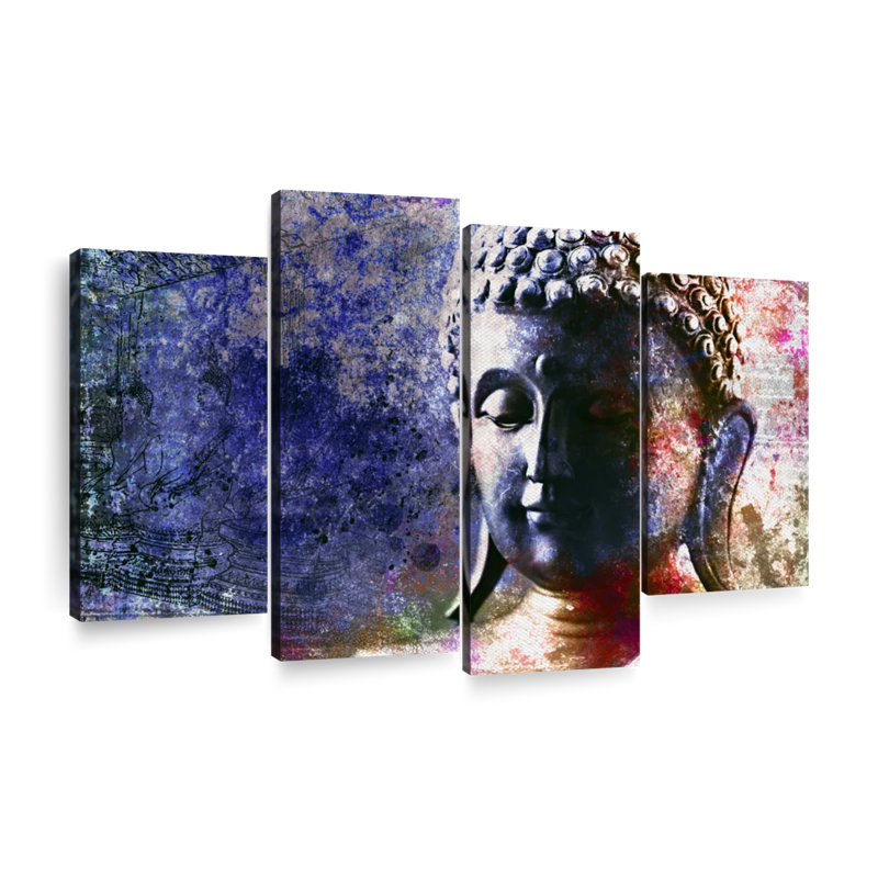 Buddha In Contemplation, reproduction d'art sur toile, H 48 po x l 75 po x 1,25 po
