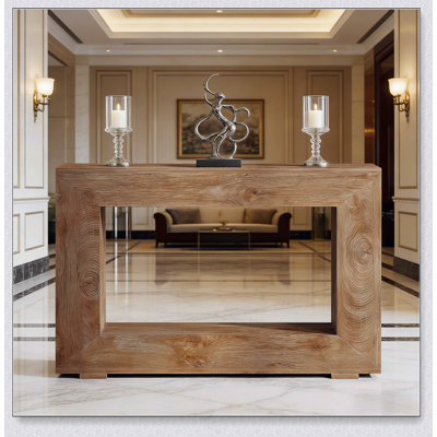 Canapé d'entrée moderne, console en bois