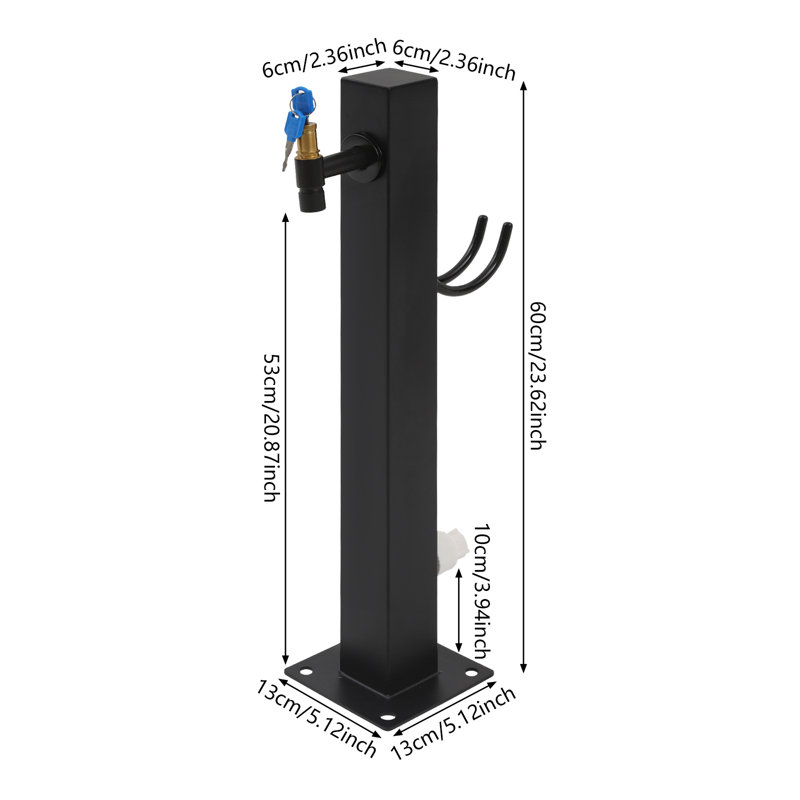 Robinet de jardin en acier inoxydable 304, robinet vertical pour cour, parc, jardin, alimentation en eau extérieure