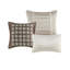 Literie décorative taupe 7 pièces Charmeuse - Édredon très grand - Tissu froissé-131465201