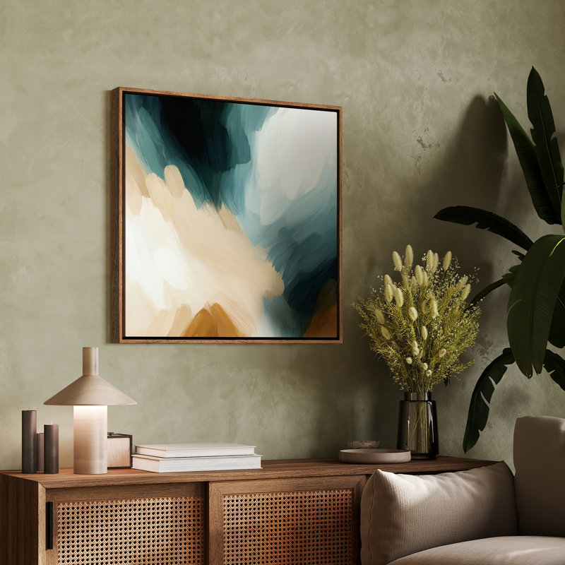 Art mural encadré, rétro, antique et classique pour chambre à coucher - 16 po x 16 po, H 16 po x l 16 po, Naturel