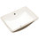 Évier encastré en céramique blanche de 18,5 po x 13,5 po avec trop-plein - Luminaire de salle de bain moderne, teint, pour la maison, le bureau, le restaurant, blanc, design élégant, maison et entreprise
