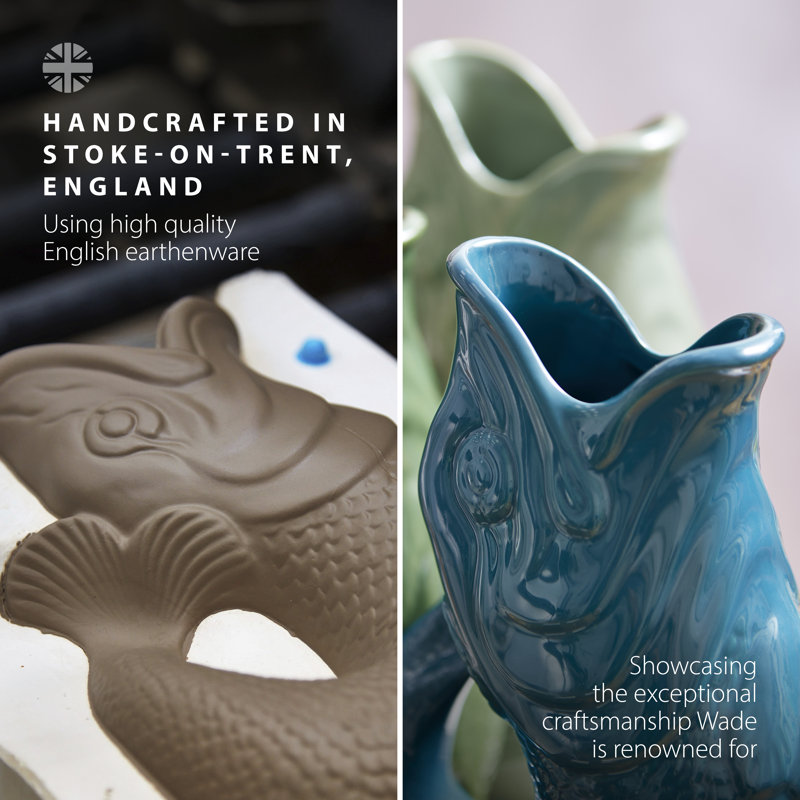 Original Gurgle Jug, Earthenware, Iconic UK Heritage, Made in Stoke-on-Trent, 1.2 L, Agave