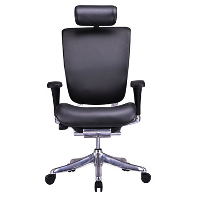 Ergonomic High Back Genuine Leather Executive Chair Fully Adjustable with Adj Lumbar Support