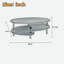 Silver Mirrored Glass Oval Coffee Table With Double-layer Design, Acylic Legs And Crystal Decor