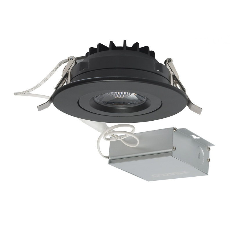 4" Ultra-Slim 4000K LED Recessed Lighting Kit, Noir
