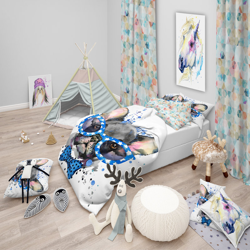 Ensemble de housse de couette moderne et contemporaine, Housse de couette double / grand et 2 taies