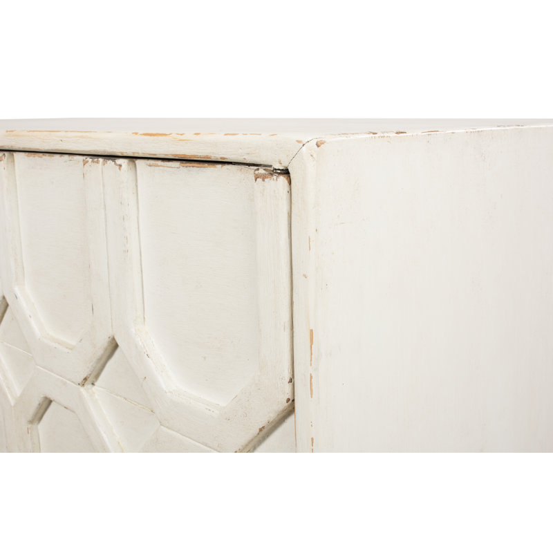 Becket 74'' W Solid Wood Sideboard, Antique White