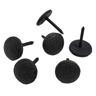 Nails Iron Long Round Clavos Decorative Nails, Hand Forged, Natural Oil Blackened Finish