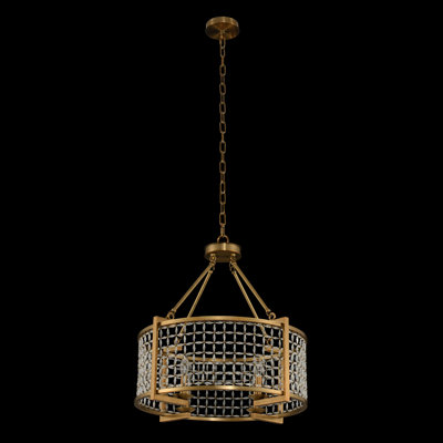 Lustre en laiton nacré brossé / transparent Verona 4 LT Allegri