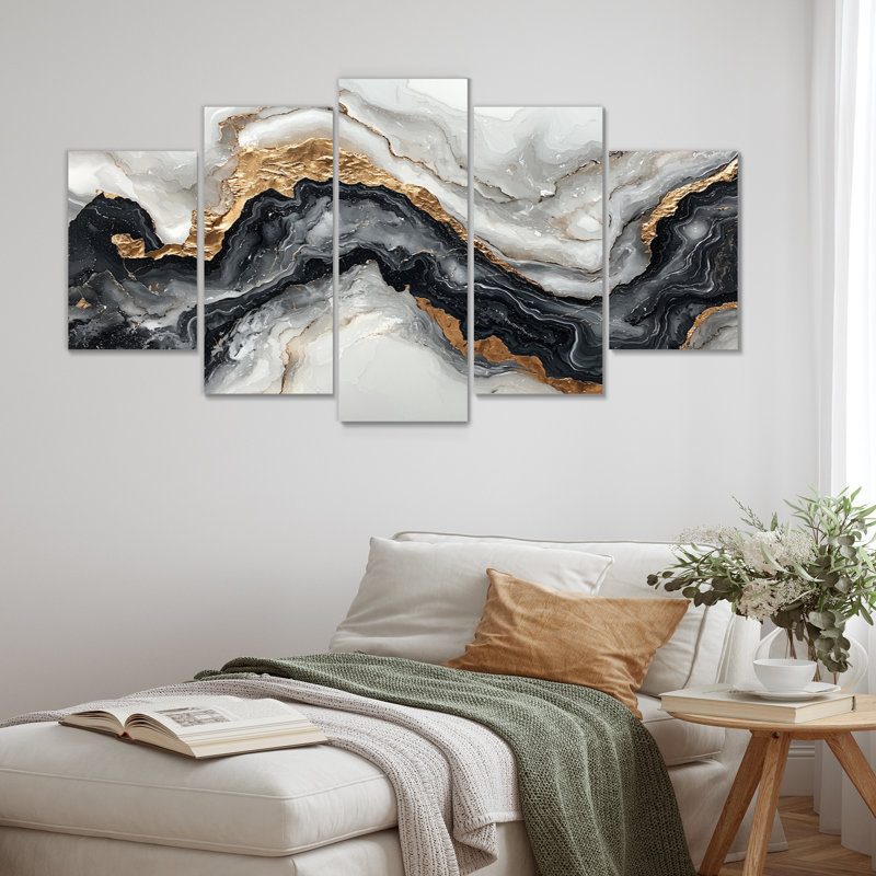 Olasubomi - Marble Wall Art - ensemble de décoration murale moderne