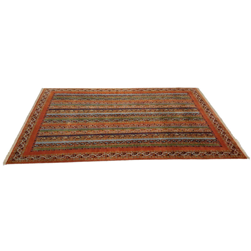 Canvello Hand Made Modern All Over Indo Gabbeh Rug - 6'6'' X 9'9''