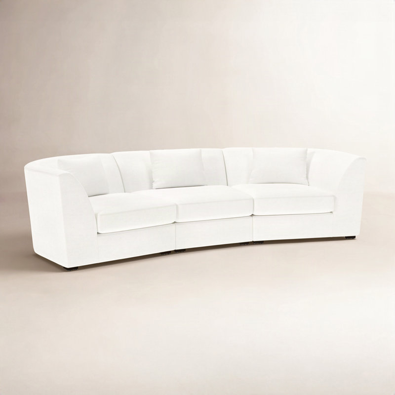 Krista 129" Modular Sofa, John Flour Performance Linen Blend