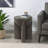19" Concrete Contemporary Accent Table, Dark Grey
