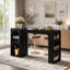 63" Bar Table, Modern Counter-Height Dining Table with Dual-Side Storage for Kitchen
