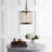 Sessoms 1 - Light Black/Brass Gold Pendant