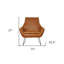  Fauteuil brun en similicuir patiné avec structure en métal noir