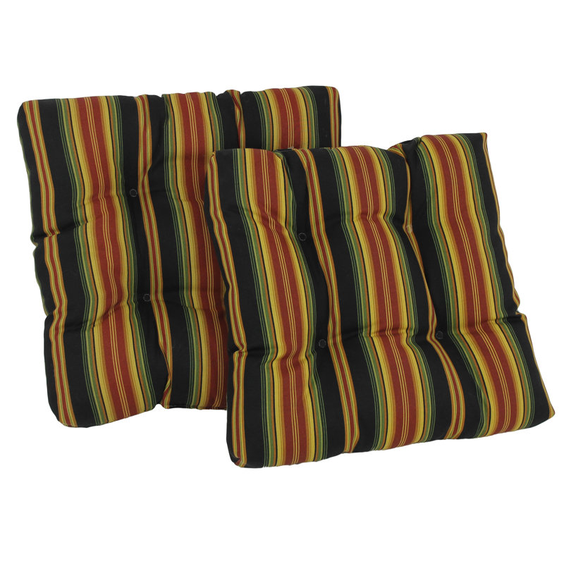 Outdoor 5'' Seat Cushion, Brown Striped