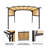12 pi. L 9 pi. D Pergola en acier avec auvent-92280701