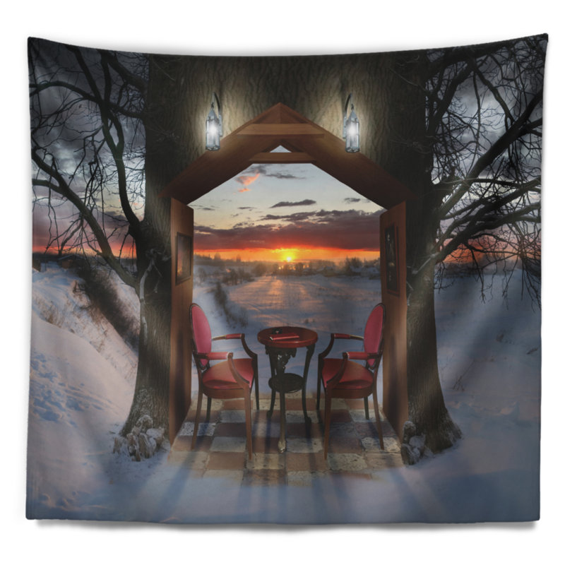 Tapisserie «Landscape Home Shaped Trees», H 50 po x l 60 po