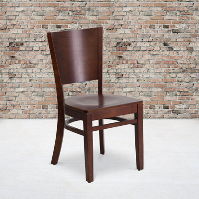 Kadircan Solid Back Wooden Restaurant Chair