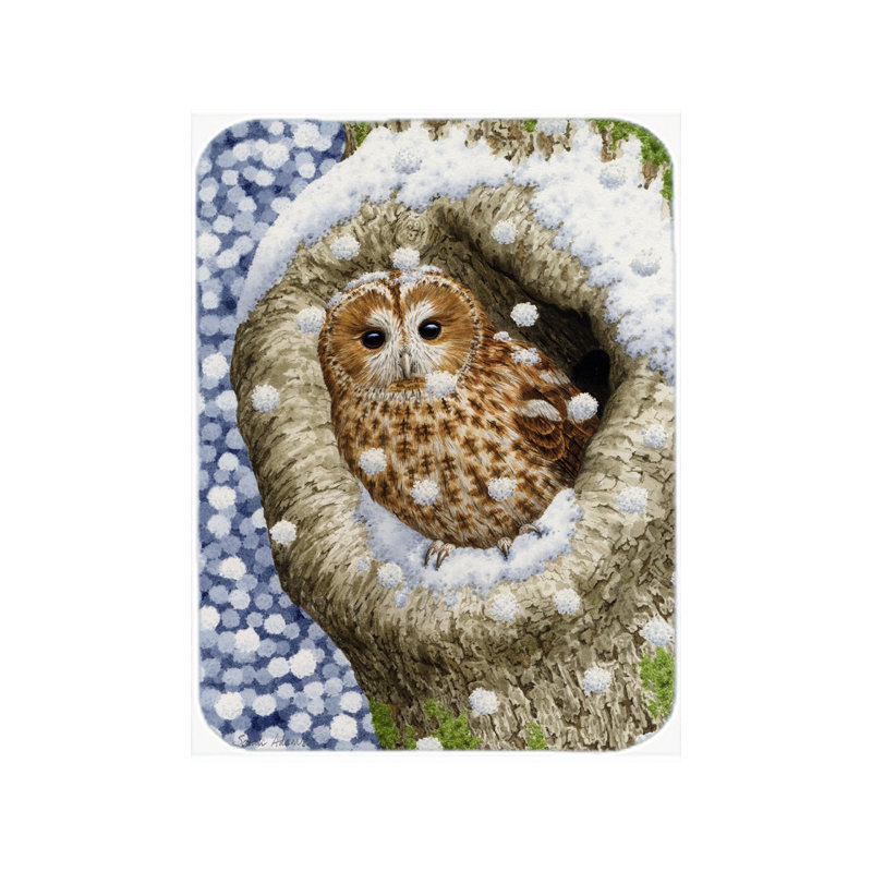 Planche à découper en verre caroline trésors de l’arbre Tawny Owl