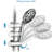 No-Tool Installation 5 Inch Rain Shower & 7-Spray Handheld Combo With 26" Adjustable Slide Bar, Dual Flow 1.8GPM Watersense​-124898182
