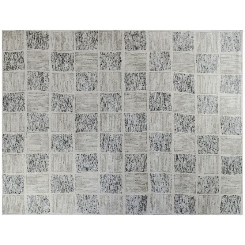 Geometric Area Rug in Ivory