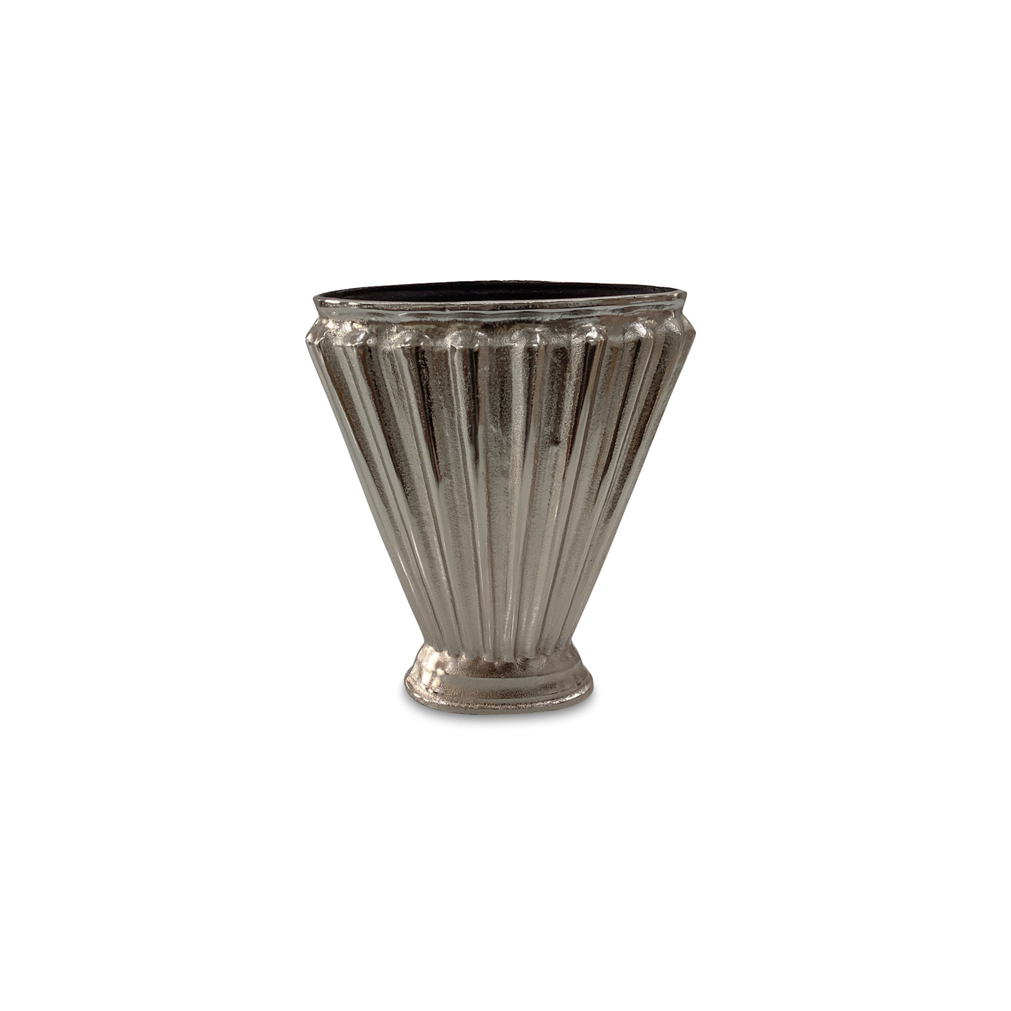 Jade Vase Cast Aluminum, Gray