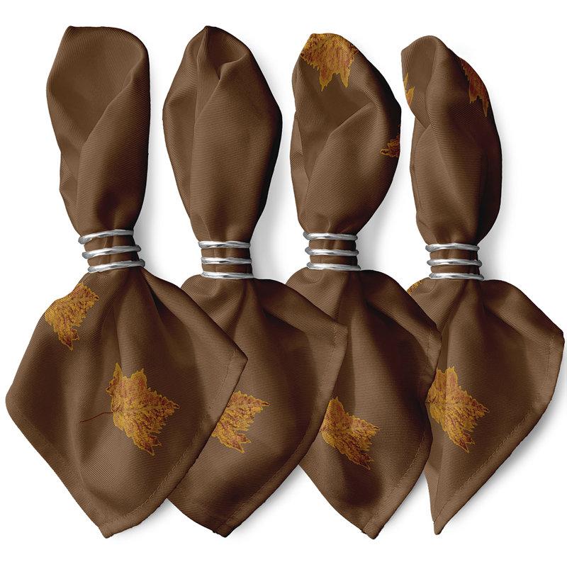 Clairann Li'l Leaf Napkins, Brown