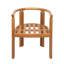 Chaise de salle à manger en acacia avec coussin Cove, ensemble de 2