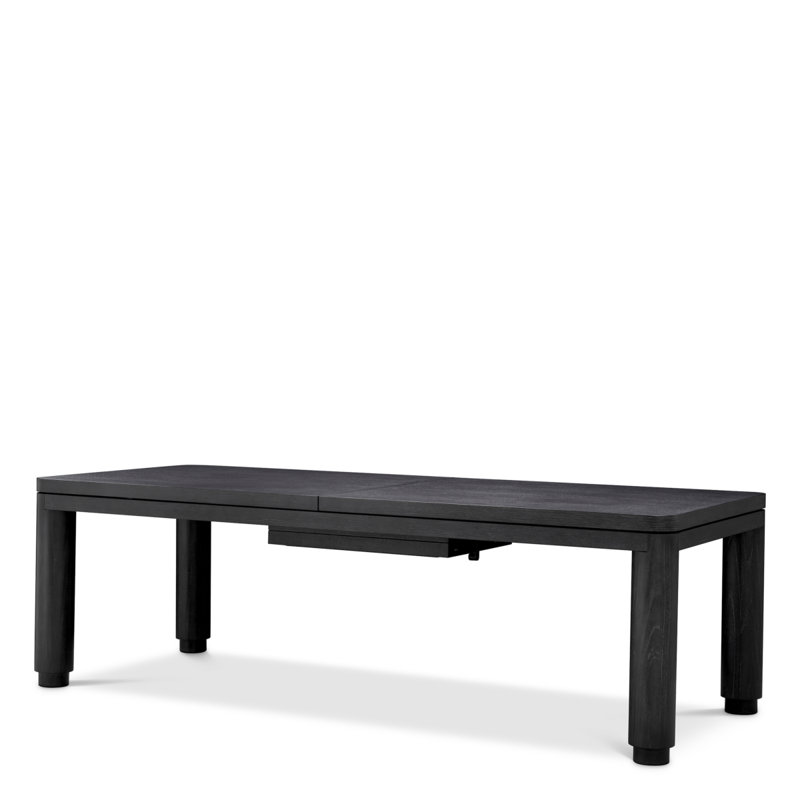 Dining Table, 31.5" H x 122.05" L x 39.37" W, Charcoal Gray Oak
