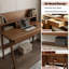 Bureau en bois massif 100 %, table d'ordinateur moderne de style milieu du siècle avec tiroir pour chambre à coucher