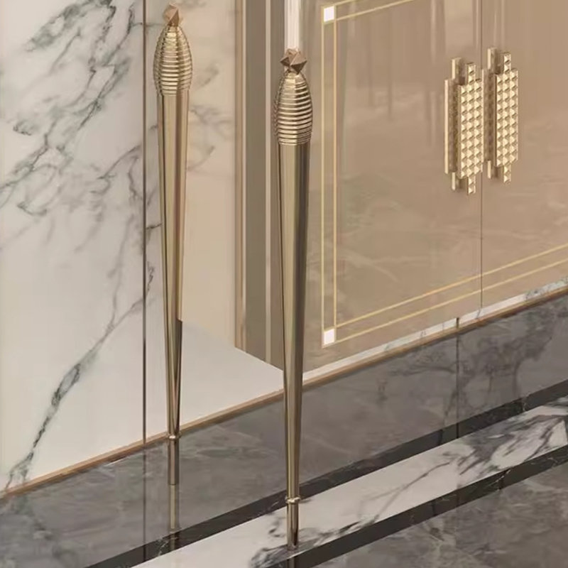 Buffet moderne luxueux peint de luxe, H 35,43 po x l 55,12 po x P 15,75 po, Couleur champagne