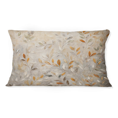 Coussin décoratif imprimé botanique beige I - Abstract Botanicals