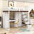 Full Size Loft Bed with Desk and Staircase,Shelves-2022370845