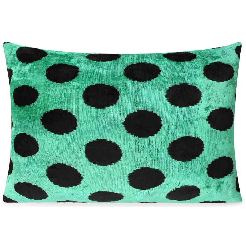 Polka Dots Velvet Reversible Throw Pillow