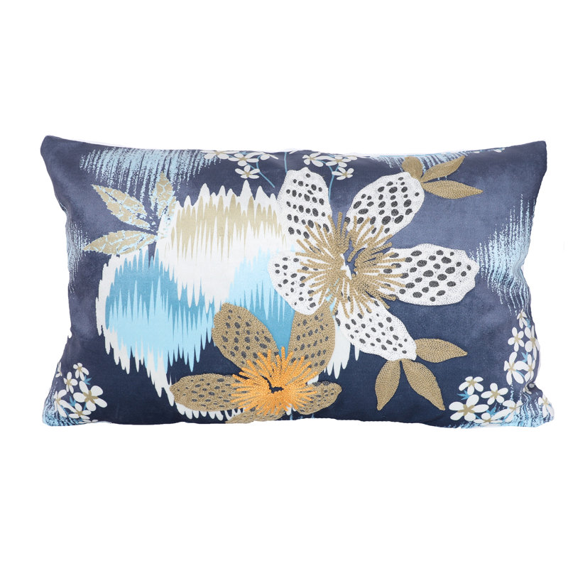 Floral Reversible Throw Pillow