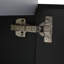 Meuble-lavabo mural 24 po avec lavabo en céramique et porte d'armoire à fermeture en douceur, ensemble KD