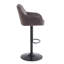 Swivel Upholstered Adjustable Height Counter Stool with Metal Frame-581688011