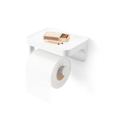 Hansgrohe 27928670 WallStoris Toilet Paper Holder with Shelf in